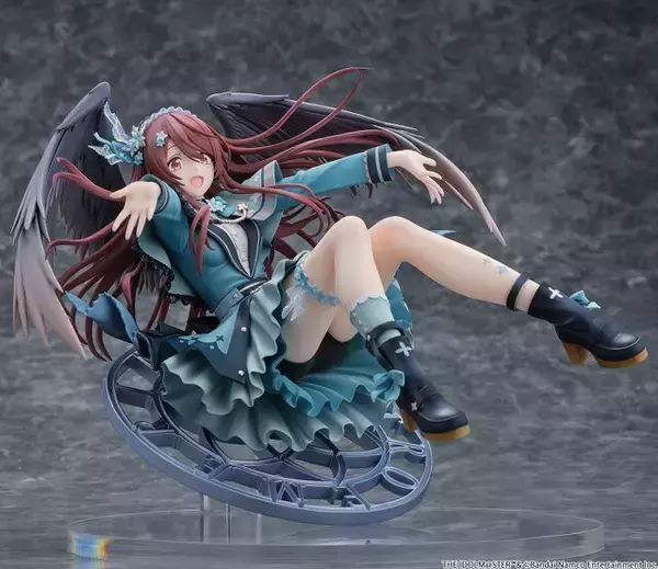 「可愛らしいポージング！『シャニマス』より「大崎甜花」が、ガルディエーヌアメジスト衣装で立体化ー台座は浮遊感を出すためのオリジナルデザイン」の画像