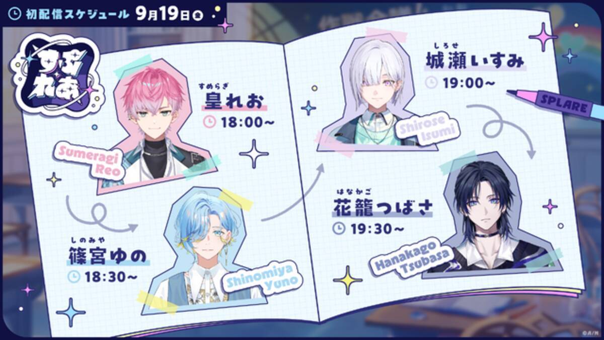 にじさんじ」初の男子高校生アイドルVTuberグループ「すぷれあ」が誕生 