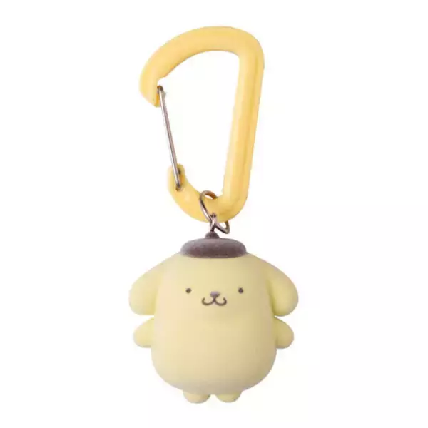 「「サンリオキャラクターズ」ふわふわのフロッキーマスコット付き！ハローキティやポムポムプリン含む全5種カラビナが、ガシャポン売り場で展開」の画像