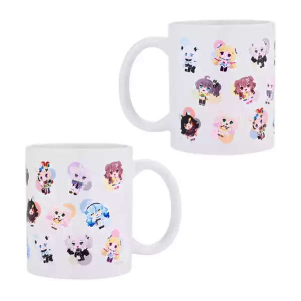 「「ホロライブ」かわいい描き下ろしイラスト使用！さまざまなタレントをデザインしたフルカラーTシャツや、表面がぷにぷにした缶バッジなど4アイテム」の画像