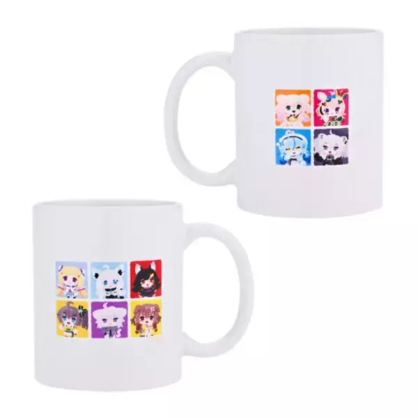 「「ホロライブ」かわいい描き下ろしイラスト使用！さまざまなタレントをデザインしたフルカラーTシャツや、表面がぷにぷにした缶バッジなど4アイテム」の画像