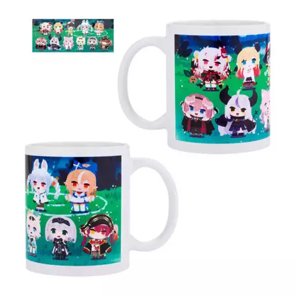 「「ホロライブ」かわいい描き下ろしイラスト使用！さまざまなタレントをデザインしたフルカラーTシャツや、表面がぷにぷにした缶バッジなど4アイテム」の画像