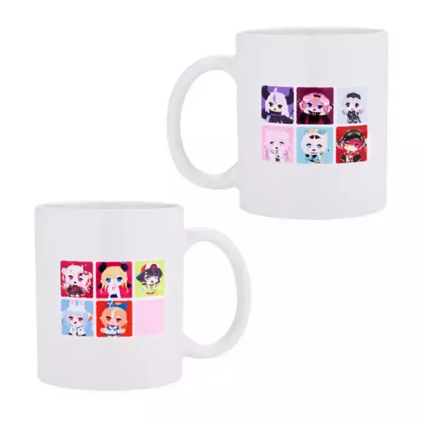 「「ホロライブ」かわいい描き下ろしイラスト使用！さまざまなタレントをデザインしたフルカラーTシャツや、表面がぷにぷにした缶バッジなど4アイテム」の画像