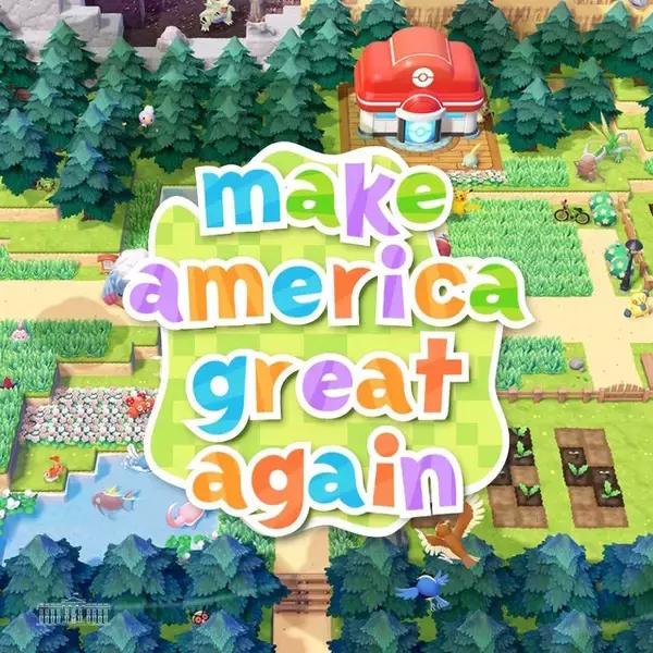 「米国ホワイトハウスが『ポケモン』最新ゲーム利用した広報画像投稿で物議―株ポケは「使用許可を与えておらず無関係」と声明」の画像