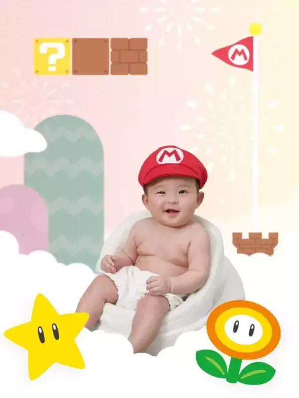 「お子様向け商品「マイマリオ」に赤ちゃん向けフォトサービスとヨッシーグッズが新たに展開！お子さんと一緒にマリオの世界を楽しめる」の画像
