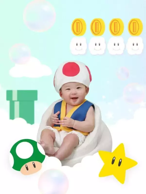 「お子様向け商品「マイマリオ」に赤ちゃん向けフォトサービスとヨッシーグッズが新たに展開！お子さんと一緒にマリオの世界を楽しめる」の画像