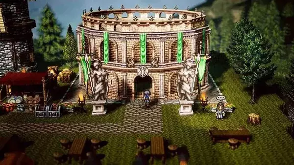 「『オクトパストラベラー0』新たなトラベラー4名と「タウンビルド」で建築可能な魔物闘技場、博物館が公開！HD-2D過去作とのセーブデータ連動も」の画像