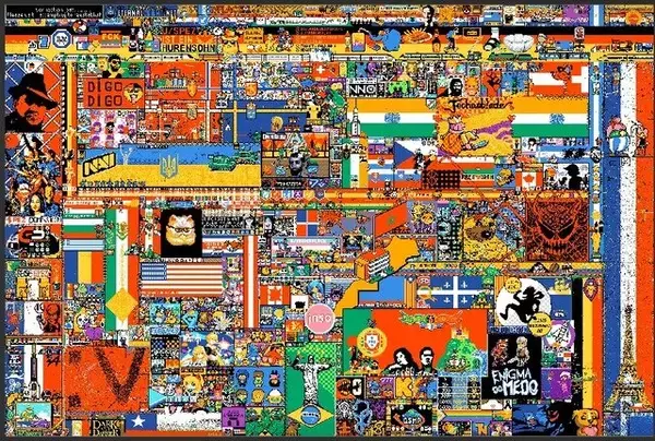 「『ポケモン』や『原神』に『東方』まで！海外掲示板Reddit共同お絵描き企画で様々なゲームキャラクターが描かれる―Reddit運営への不満もコッソリ混ざる」の画像