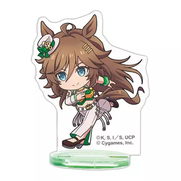 「ミニキャラのウマ娘たちが全力疾走で可愛い！「ウマ娘 シングレ」の描き起こしアクスタ全15種が、ガシャポンにて11月第3週より発売」の画像