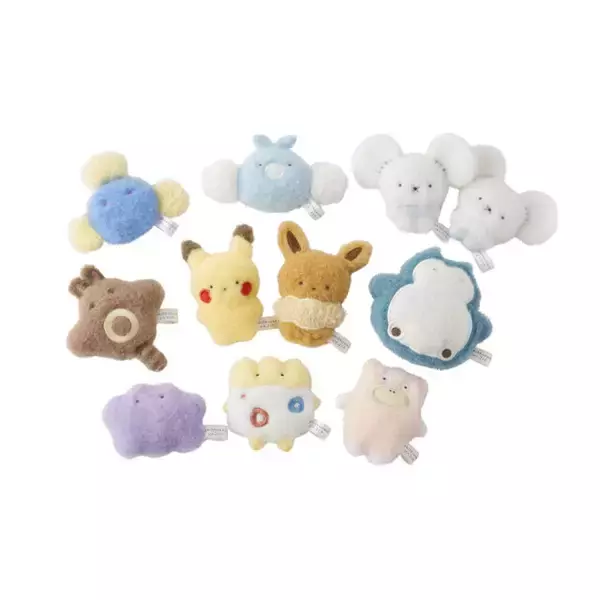「『ポケモン』てのひらにすっぽりおさまる「ほわほわてのひらマスコット」が可愛い！ピカチュウ、ヤドンなど全10種」の画像