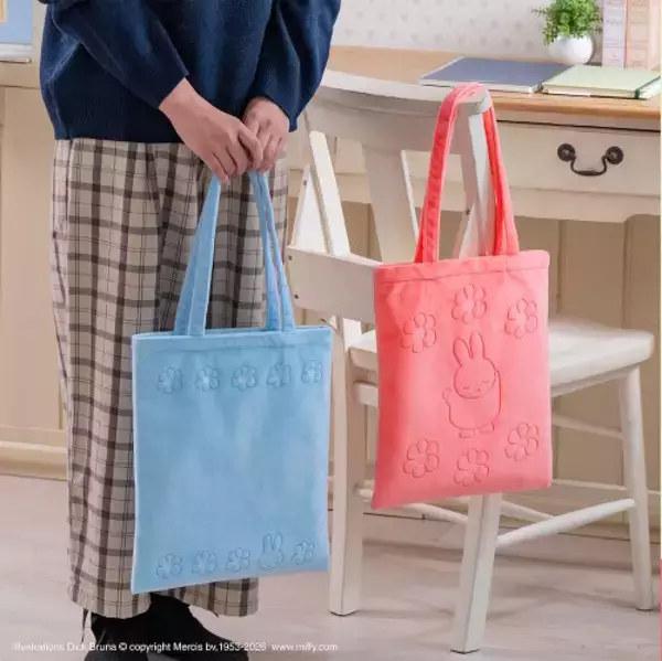 「「ミッフィー」新作タイトーくじの全ラインナップ公開！パステルカラーと花がテーマの特大ぬいぐるみ、トートバッグなど春満開なグッズ多数」の画像