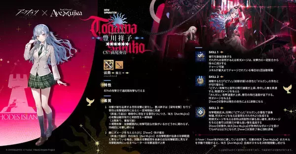 「『アークナイツ』×「Ave Mujica」コラボが開催！豊川祥子、三角初華など5名が実装ー各メンバーにはコラボコーデも」の画像