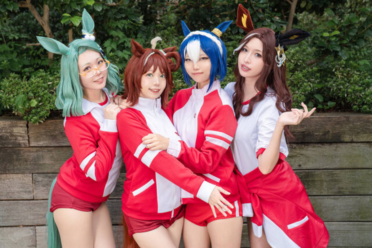 コスプレ】『ウマ娘』4人併せがめちゃ楽しそう！赤ドレスが麗しい 