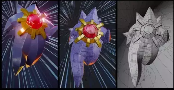 「本当にいたんだ…！『ポケモン』メガスターミーに衝撃受けて即3DCG化　ファン制作の“再現度が高すぎる”モデルが話題に」の画像