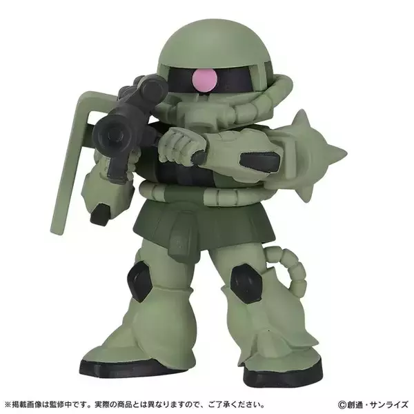 「シャア専用ザクII率いるザク部隊がズラリ！「機動戦士ガンダム」フィギュア「ならぶんです。」全5種が、ガシャポン売り場に登場」の画像
