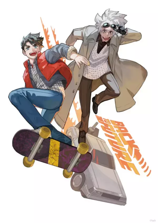 「「バック・トゥ・ザ・フューチャー」40周年記念！宮下あきら（魁!!男塾）、桂正和（I”s）ら伝説級作家10名によるスペシャルイラストが超豪華」の画像