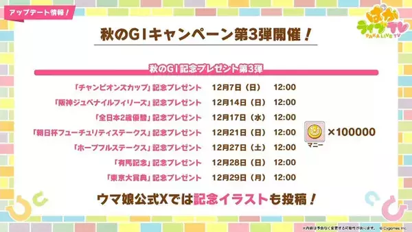 「『ウマ娘』にクリスマス到来！ゲーム外でも「明治」コラボや「オベイユアマスター」のフィギュア化など盛りだくさん【生放送まとめ】」の画像