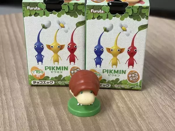 「やっと買えた！『ピクミン』チョコエッグを写真でお届けー前回は即売り切れの再販アイテム、入っていたのは赤ピクミン」の画像
