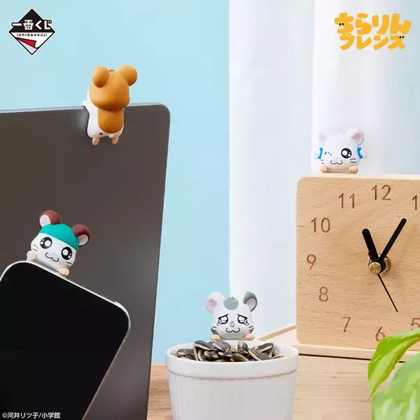 「「とっとこハム太郎」新作一番くじが可愛い！こうしくん、リボンちゃんたち5人のぬいぐるみや、皆でお昼寝するティッシュケースなど」の画像