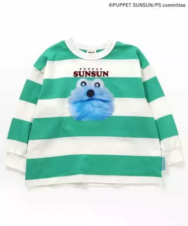 「BREEZEから「パペットスンスン」のコラボアイテムが2月20日発売！子ども用ロンTやサロペット、家族みんなで楽しめる雑貨など豊富なデザイン」の画像