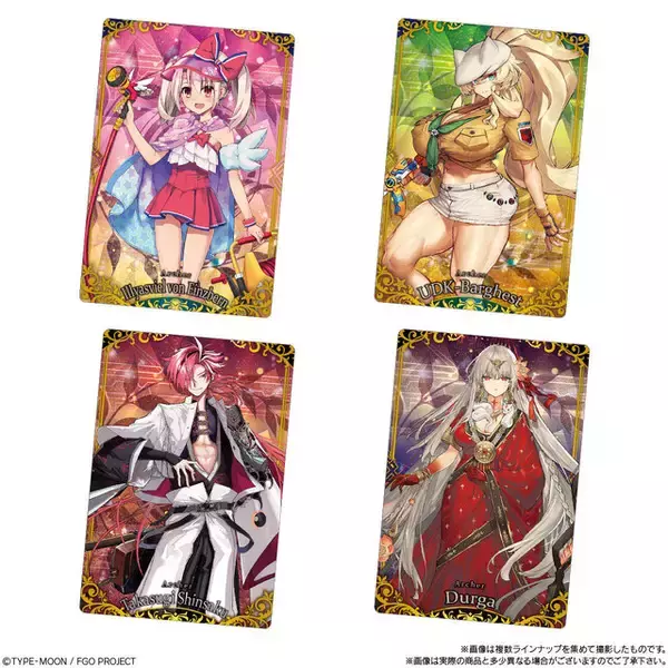 「『FGO』水着バーゲストやキャストリアのイラストも！メタリックカード付きウエハース新弾が全34種のラインナップで登場」の画像