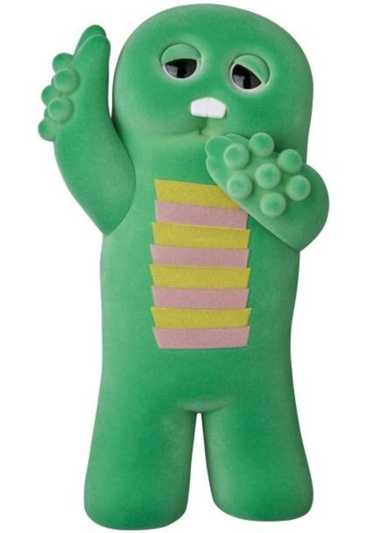 ガチャピン、ムックが可愛いLサイズフィギュアに！ 表面はフロッキーや 