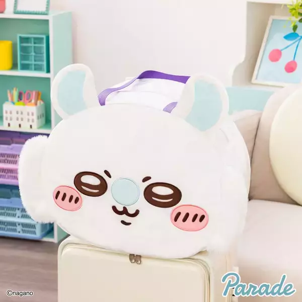 「「ちいかわ」おかおBIGボストンバッグ第2弾！うさぎとモモンガの2種を用意、スーツケースに取付可能で旅行でも大活躍」の画像