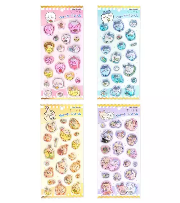 「「ちいかわ」の新作ぷくぷくシールが2月13日発売！中に入った水がゆらゆらキラキラと輝き、触り心地はぷにっと柔らか」の画像