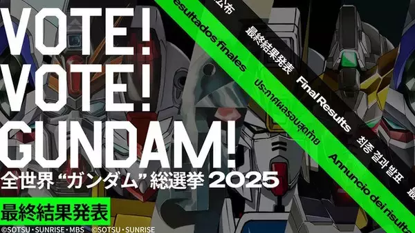「全世界“ガンダム”総選挙」最終結果PVが3月31日19時20分より公開！頂点に輝いたガンダムがいよいよ発表