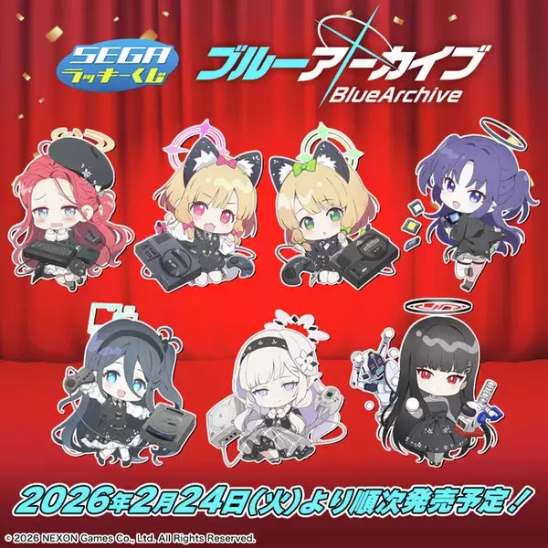 「『ブルアカ』リリース5周年記念「セガ ラッキーくじ」が2月24日発売！QP:flapper描き下ろしイラストを使用したグッズがラインナップ」の画像