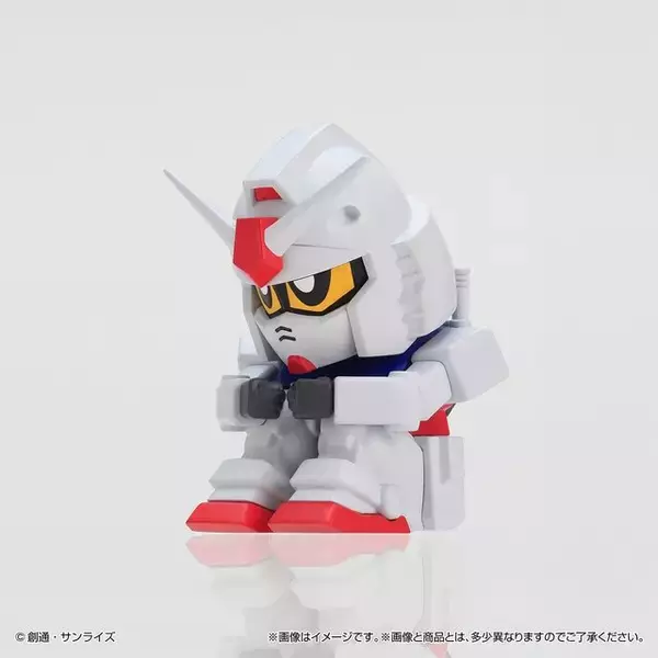 「ガシャポン「まちぼうけ ガンダムの場合」に“Lサイズ”が登場！ザクら4種が約1.5倍大きくなって、体育座りで出撃を待つ」の画像