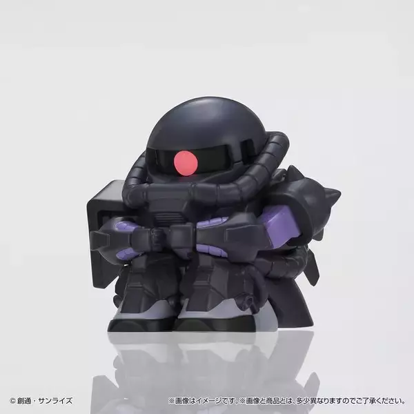 「ガシャポン「まちぼうけ ガンダムの場合」に“Lサイズ”が登場！ザクら4種が約1.5倍大きくなって、体育座りで出撃を待つ」の画像