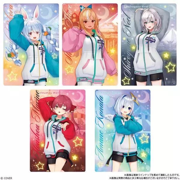 「「ホロライブ」カード付ウエハース第5弾の全デザイン解禁！兎田ぺこら、天音かなたら33名の手書きメッセージ入り」の画像