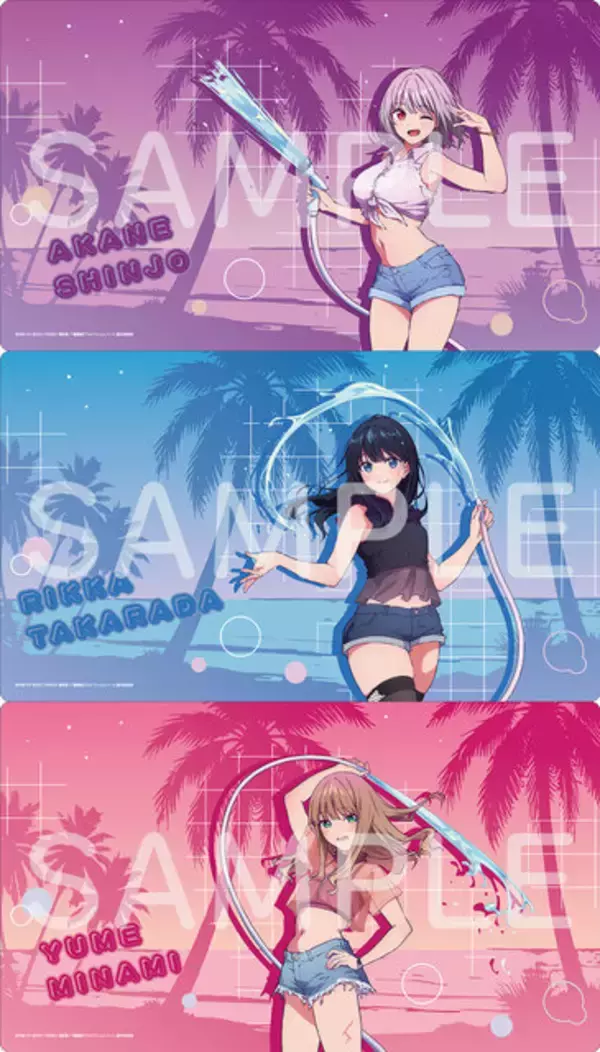 「宝多六花の“ほぼ等身大”ふともも！劇場版「グリッドマン ユニバース」夏休みモチーフの新規描き下ろしイラストグッズが登場」の画像