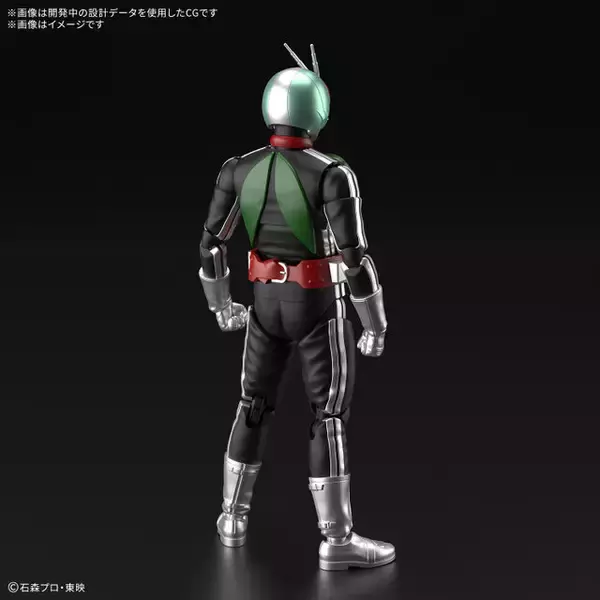 「「仮面ライダー新1号」がプラモに！ライダースーツやタイフーンの造形、豊富なパーツで劇中ポーズを再現」の画像