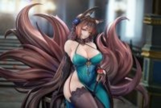 ムチムチのドレス姿から目が離せない…！『アズレン』より「天城」が着せ替え“玉座落鸞”デザインで立体化