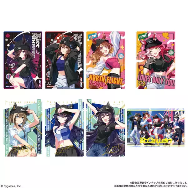 「『ウマ娘』ツインウエハース最新弾がファミリーマートで先行販売開始！美麗な描きおろしイラスト7体含むメタリックカード全32種」の画像