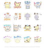 「『ポケモン』可愛いさ抜群の「ポケピース」LINEスタンプが無料配布中！ピカチュウ、モクローら全16種類」の画像2