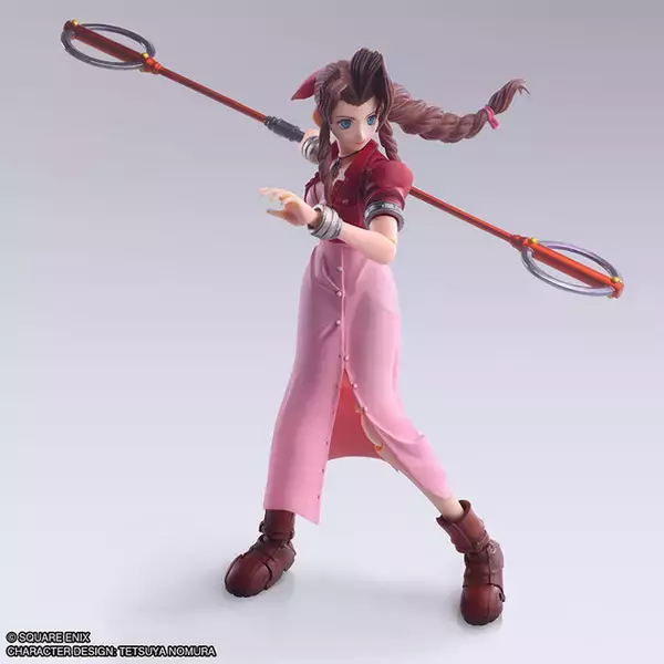 「『FF7』エアリスを“原点の懐かしい姿”で再現！可動フィギュア「BRING ARTS ミスリルロッドVer.」予約開始」の画像