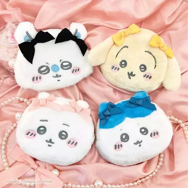 「粧美堂より「ちいかわ」リボンコスメが12月中旬発売！ハチワレら4人のアイシャドウ、メイクブラシセットなどがお洒落で可愛い」の画像