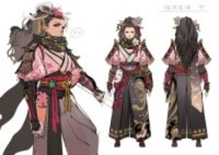 ピンク色の和装が美しい…『モンハンワイルズ』人気の「桜波装備」開発原画が公開