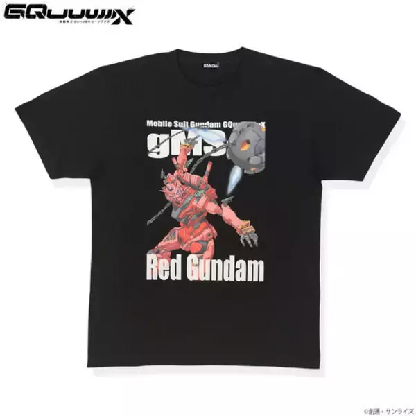 「GQuuuuuuX、赤いガンダムが大胆にデザインされたTシャツも！「ガンダム ジークアクス」マチュ、緑のおじさんアクスタなどグッズがラインナップ」の画像