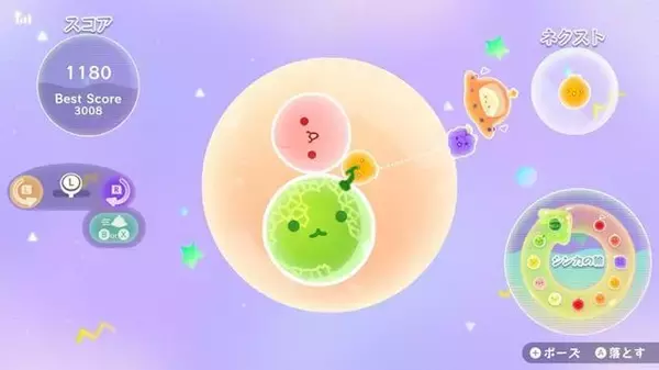 「『スイカゲーム ぷらねっと』スイカ作り、舞台は宇宙へ！ 円形ステージに変化し理不尽なゲームオーバーが軽減。フィーバータイムやマルチプレイも登場し、さらにシンカした遊び体験に【先行プレイレポ】」の画像