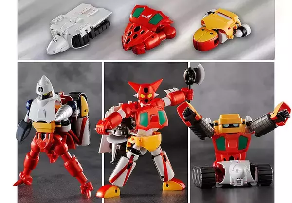 「2012年に発売された「ゲッターロボ」フィギュアが再販！3機のゲットマシン変形合体ギミックによりゲッター各形態へ」の画像
