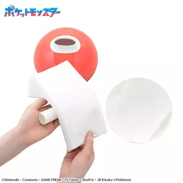 「モンスターボールが置物でもかわいいティッシュケースに！ 3月13日よりプライズ景品として展開」の画像