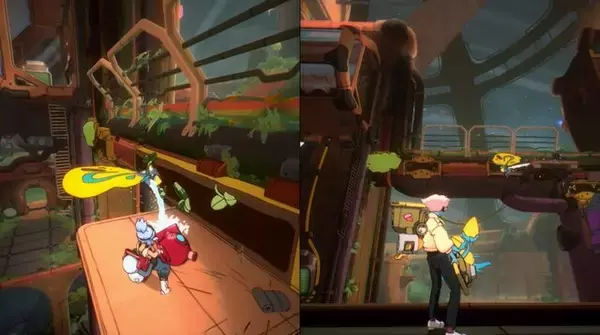 「レトロアニメ風グラフィックが特徴のスイッチ2向け協力ADV『オービタルズ』3つのツールを駆使して進むゲームプレイトレイラー公開！おすそわけ通信にも対応して2026年夏リリース 【Nintendo Direct 2026.2.5】」の画像