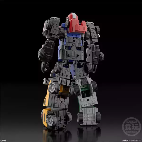 「5台のレンジャービークルが変形合体！「激走戦隊カーレンジャー」より「RVロボ」が食玩フィギュア化―激走斬りポーズも決まる」の画像