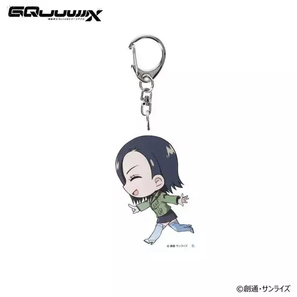 「可愛いデフォルメキャラが走る…！「ガンダム ジークアクス」より新グッズ発売―エンディングを切り取ったマチュとニャアンのアクリルスタンドも」の画像