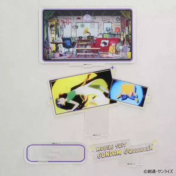 「可愛いデフォルメキャラが走る…！「ガンダム ジークアクス」より新グッズ発売―エンディングを切り取ったマチュとニャアンのアクリルスタンドも」の画像