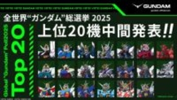 「全世界“ガンダム”総選挙」中間結果の上位20機発表！「νガンダム」やSEED系、さらに「ジークアクス」からもランクイン